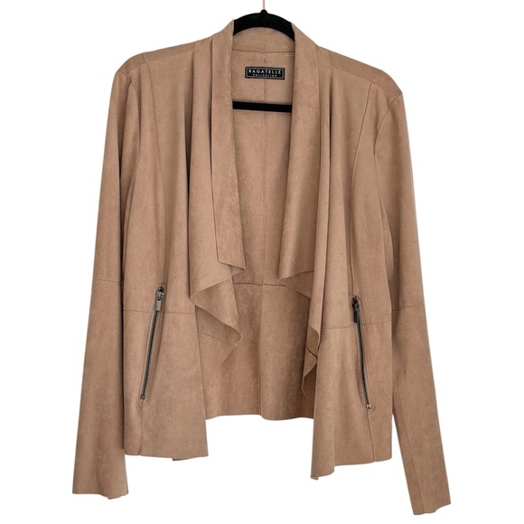 Bagatelle Collection Faux Suede Waterfall Jacket - Picture 2 of 8